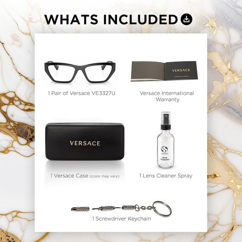 VERSACE VE3327U 90s Vintage LogoEyeglass with Luxury Eyewear kit in Saudi Arabia