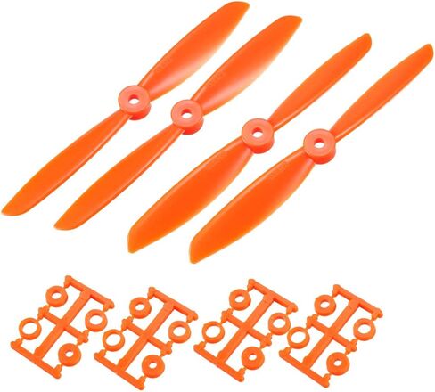 مراوح uxcell RC CW CCW 6045 6x4.5 بوصة 2-Vane Quadcopter للعبة الطائرة، نايلون أحمر 2 زوج مع حلقات محول in Saudi Arabia