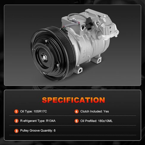 مكيف الهواء ضاغط AC متوافق مع Acura MDX 2007-2013 ، ZDX 2010-2013 و Honda Odyssey 2008-2017 ، Pilot 2008-2015 ، Ridgeline 2009-2014 ، W/واحد قابس ، بديل لنظام AC in Saudi Arabia
