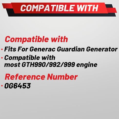 0G6453 ترقية مجموعة السهول المحرك متوافق مع Generac Guardian 990 992 999 Series GTH990 HSB Air Generator in Saudi Arabia