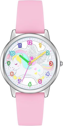 Bisley Children Watch for Boys and Girls Cute Unicom Dial Silicone Strap Easy to Read in Kuwait