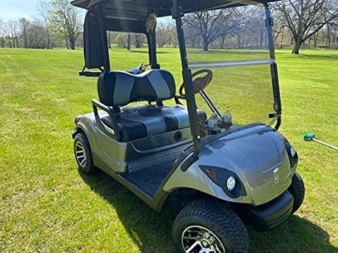 الزجاج الأمامي Ecotric Titned متوافق مع 2007-2016 Yamaha Drive G29 نماذج غاز أو كهربائية قابلة للطي للزجاج الأمامي المقاوم 38.75 "W × 35.75" H in Kuwait