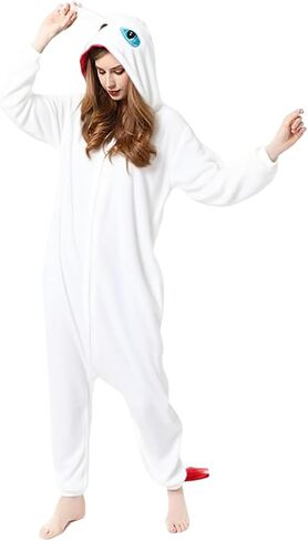 Dragon Onesie Pajamas Christmas Christmas Animal Animal Costme Winter Plush PJS Cosplay for Family Woman in Saudi Arabia