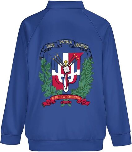 Fattyeery Long Sleeve 3D Funny Print Mens Shirts Dominican Flag Sweatpants Winter And Autumn Blouse for Unisex in Kuwait