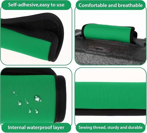 Wuggage Handle Wrap 5 Pack ، علامات الأمتعة | تلتف المقبض | أغلفة مقبض للحقيبة/حقيبة الشاطئ/حقائب الظهر ، معرفات سريعة ساطعة سفر سفر للطائرة (الأخضر × 5) in Kuwait