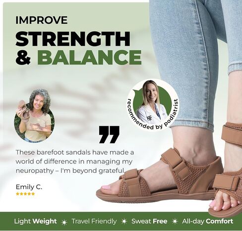 HF Baresandals III – Outdoor & Lightweight Barefoot Sandals for natural foot movement, Adjustable Fit Unisex With Zero Drop Flexible Sole in Saudi Arabia