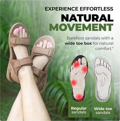 HF Baresandals III – Outdoor & Lightweight Barefoot Sandals for natural foot movement, Adjustable Fit Unisex With Zero Drop Flexible Sole in Saudi Arabia