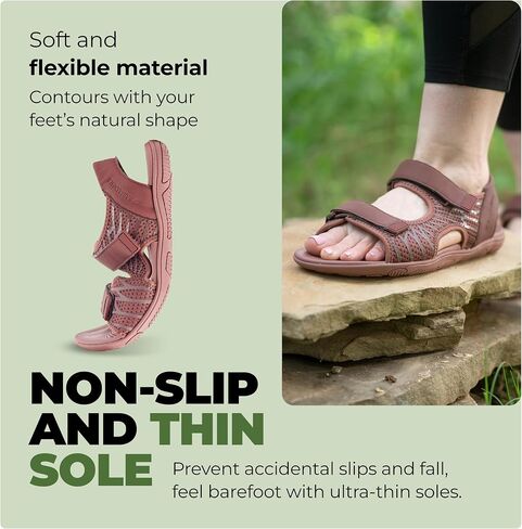 HF Baresandals III – Outdoor & Lightweight Barefoot Sandals for natural foot movement, Adjustable Fit Unisex With Zero Drop Flexible Sole in Saudi Arabia