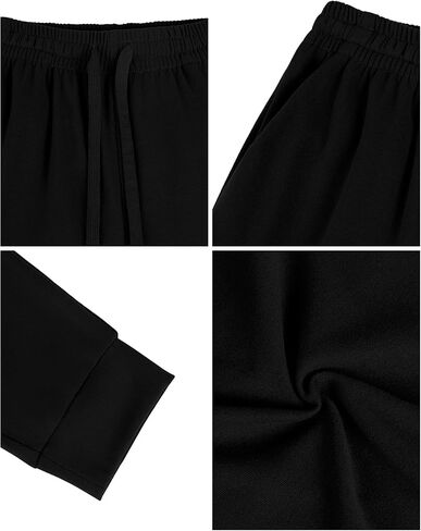 Missufe Women's High Waisted Baggy Sweatpants Workout Lounge Joggers Athletic Cinch Bottom Trousers with Pockets in Saudi Arabia