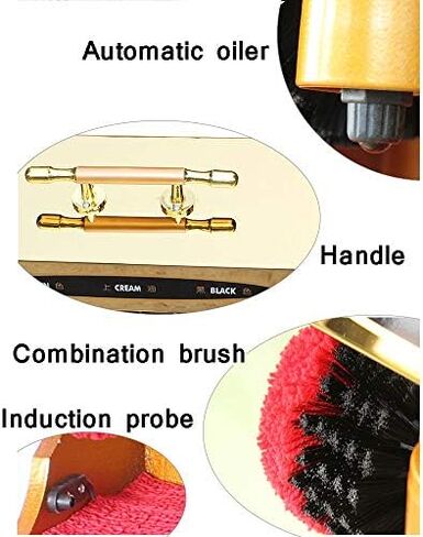 Automatic Electric Shoe Polisher Machine, Sensor-Activated Shoe Cleaning Device for Home, Hotels, Banks & Public Spaces - Gold Shoe Brushes Included in Saudi Arabia