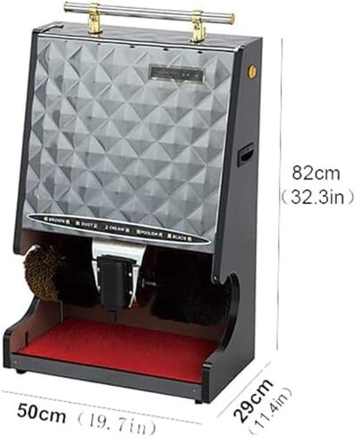 Electric Shoe Polishing Machine, Fully Automatic Household Polisher with Handle, Gray & Gold Finish, Efficient Shoe Care Solution for Easy Shine and Maintenance in Saudi Arabia