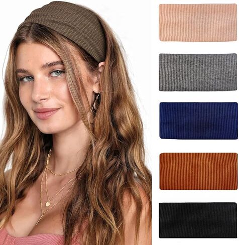 Soft And Skin-Friendly Knitted Sports Headband, Brown, Simple And Fashionable, Practical And Comfortable, With Multiple Combinations, Fine Texture, Simple And Versatile, a Fashionable Tool. in Saudi Arabia