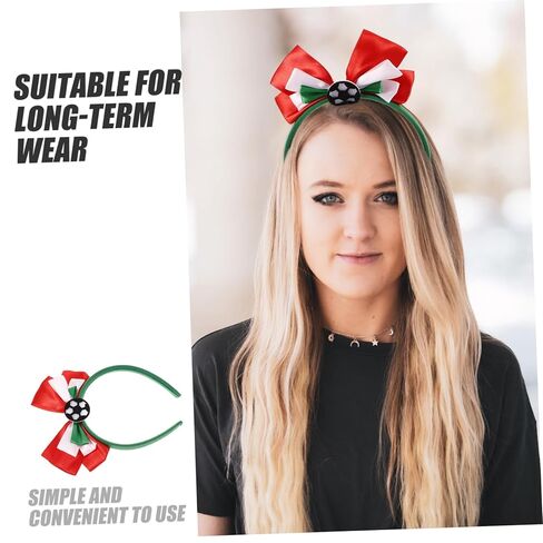 3pcs كرة القدم سحر الرأس عقدة Knot Hairbands ملحقات حفلات كرة القدم ممتعة ليوم اللعبة للأحداث الرياضية التشجيع in Saudi Arabia
