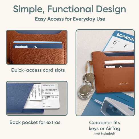 حامل جواز سفر للسفر RFID حظره نحيف جواز سفر محفظة وجواز سفر غلاف الكتب مع نغمة الذهب برغي carabiner وحقيبة الهدايا ، أساسيات المطار (البحرية) in Kuwait