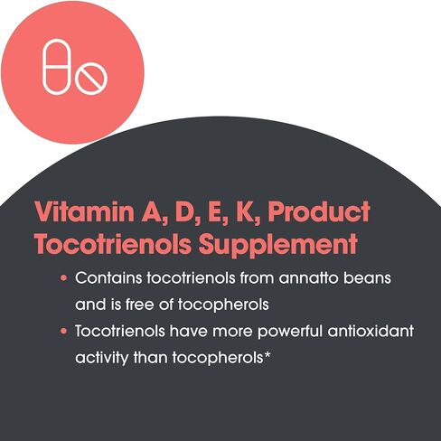Allergy Research Group Delta-Fraction Tocotrienols Supplement - 50 mg Vitamin E, Annatto, Gamma, Tocotrienols Only, Tocopherol-Free, Hypoallergenic, Softgels - 75 Count in Saudi Arabia