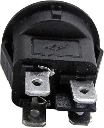 Round Rocker Switch ، 23 مم SPST OFF ، 4 أسنان ، 6A تصنيف ، أسود مع LED أحمر ، حزمة 5 (250 فولت) in Kuwait
