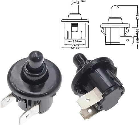 مفتاح ضوء الخزانة ، زر اضغط على AC220V ، جهة اتصال NO/NC ، حماية مضادة للإمالة (B NC 20MM 1PC) in Saudi Arabia
