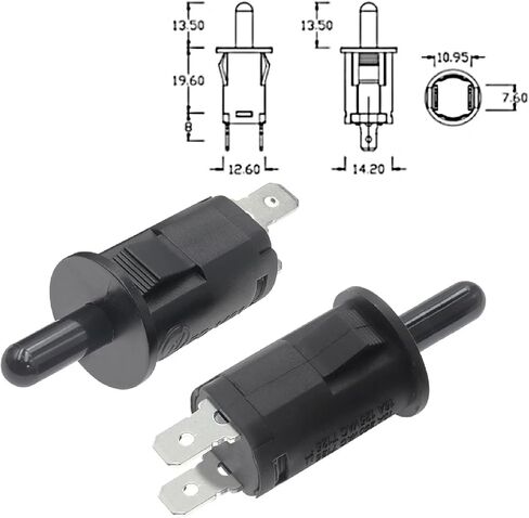 مفتاح ضوء الخزانة ، زر اضغط على AC220V ، جهة اتصال NO/NC ، حماية مضادة للإمالة (B NC 20MM 1PC) in Saudi Arabia