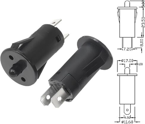 مفتاح ضوء الخزانة ، زر اضغط على AC220V ، جهة اتصال NO/NC ، حماية مضادة للإمالة (B NC 20MM 1PC) in Saudi Arabia