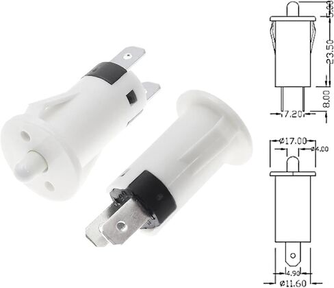 مفتاح ضوء الخزانة ، زر اضغط على AC220V ، جهة اتصال NO/NC ، حماية مضادة للإمالة (B NC 20MM 1PC) in Saudi Arabia