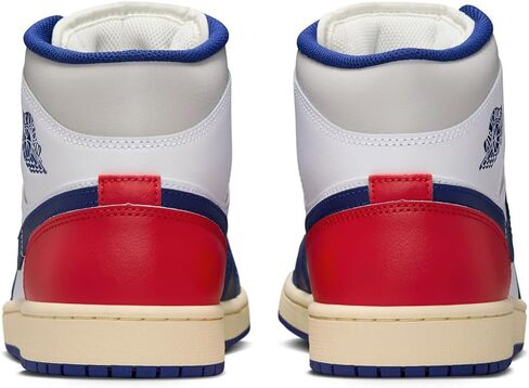 Air Jordan 1 Mid Men's Shoes (White/University Red/Neutral Gray/Deep Royal Blue) in Saudi Arabia