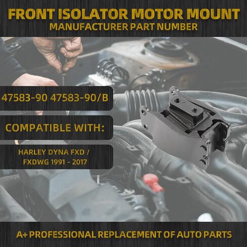 Dasbecan Front Isolator Motor Mount Compatible with Harley Dyna Super Glide Daytona Convertible Fat Bob Low Rider Street Bob Sturgis FXD Wide Glide FXD / FXDWG 1991 - 2017 Replaces 47583-90 47583-90/B in Saudi Arabia