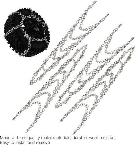 RC Tyre Snow Chain 4pcs إطارات الجر المضادة للانزلاق المعدنية لـ Mn86 1/12 in Saudi Arabia