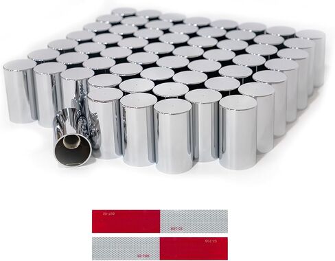 60pcs 33mm lug nut يغطي الكروم ، وشاحنات شبه الشاحنات تغطي الجوز ABS ABS بلاستيك مضاد للتجديف سهلة التثبيت ، وأغطية الجوز لشاحنات شبه الشاحنات in Kuwait