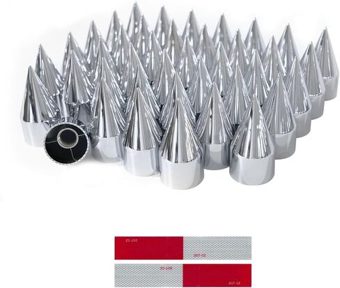60pcs 33mm lug nut يغطي الكروم ، وشاحنات شبه الشاحنات تغطي الجوز ABS ABS بلاستيك مضاد للتجديف سهلة التثبيت ، وأغطية الجوز لشاحنات شبه الشاحنات in Kuwait