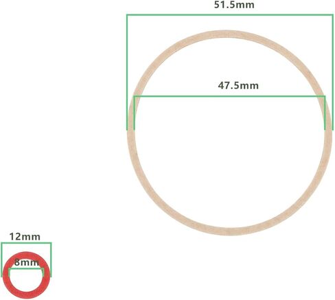 Create idea 4PCS Lawn Mower Carburetor Gasket Compatible with HONDA GCV170 GCV200 HRN216 OE 16010-Z9L-811 Large Circle ID 47.5mm OD 51.5mm Small Circle ID 8mm OD 12mm in Saudi Arabia