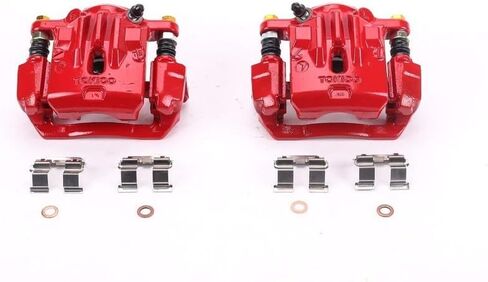 Power Stop الخلفي S3224 زوج من الفرجار المطلي بالمسحوق الأحمر عالي الإيقاع لـ Subaru Legacy 2006-2009 ، Subaru Outback 2006-2009 [نموذج محدد] in Saudi Arabia