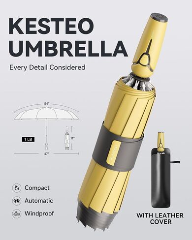 Windproof Travel Umbrella for Rain, Withstand 85MPH Winds, 54 Inch Automatic Reverse Fold Umbrellas Easy Auto Open Close, Portable Compact Umbrella Includes Cover Bag, Perfect for Travel, Car, Commute, Women Men, Backpack in Saudi Arabia