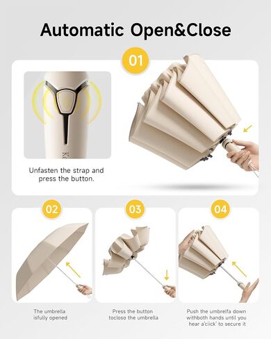 Windproof Travel Umbrella for Rain, Withstand 85MPH Winds, 54 Inch Automatic Reverse Fold Umbrellas Easy Auto Open Close, Portable Compact Umbrella Includes Cover Bag, Perfect for Travel, Car, Commute, Women Men, Backpack in Saudi Arabia