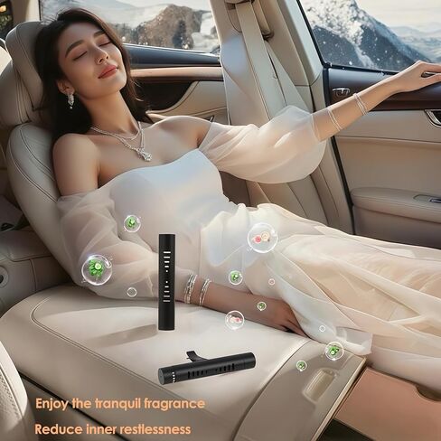 4 PCS AIR AIR PRESSITION OIL DOFFUSER CLIP مع 24 PCS عصي إعادة الملء غير الرائحة ، ناشر معطر هواء الألومنيوم المتميز مناسبة للسيارات ، المكتب ، المطبخ ، الحمام ، منازل الحيوانات الأليفة (أسود) in Kuwait
