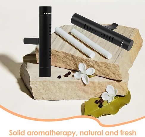 4 PCS AIR AIR PRESSITION OIL DOFFUSER CLIP مع 24 PCS عصي إعادة الملء غير الرائحة ، ناشر معطر هواء الألومنيوم المتميز مناسبة للسيارات ، المكتب ، المطبخ ، الحمام ، منازل الحيوانات الأليفة (أسود) in Kuwait
