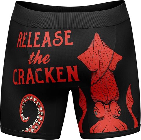 حرر Cracken Mens Boxers مضحك Kraken Sea Octopus Butt Butt in Saudi Arabia