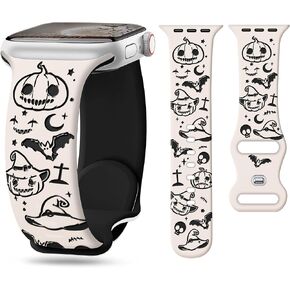 Leopard Engraved Bands for Apple Watch Bands 46mm 45mm 44mm 49mm 42mm(S3) for Women iWatch Bands, Cute Dressy Silicone Strap for Apple Watch Series 10 9 8 SE 7 6 5 4 3 Ultra 2 1 Band-Black in Kuwait