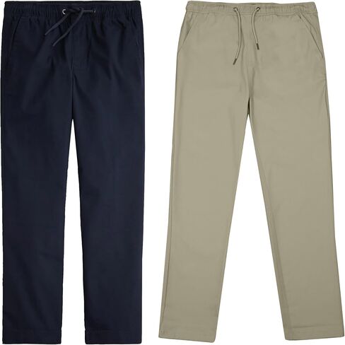 Boy's Cotton Stretch Uniform Pants, Modern Fit with Adjustable Waistband & 4-Way Stretch Fabric in Saudi Arabia