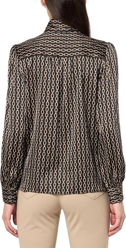 Anne Klein Women's Ls Tie Neck Blouse W Cuff in Saudi Arabia