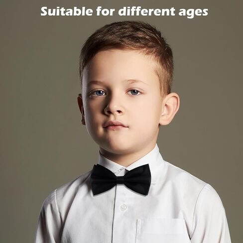 JIEYAO 50 Pack Black Bow Ties for Men, Pre-Tied Adjustable Satin Bow Ties Formal Tuxedo Bowties for Wedding Party in Saudi Arabia