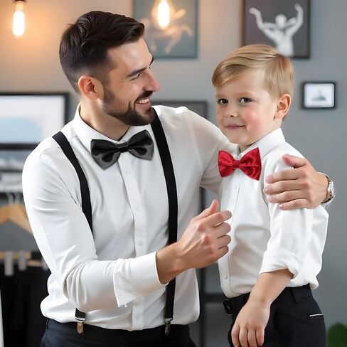 رابطات القوس للرجال 20 حزمة مسبقا مسبقا الساتان الرسمي الصلبة القوس العلاقات Tuxedo مقطع على القوس القابل للتعديل للرجال احتفال حفل الزفاف للرجال in Kuwait