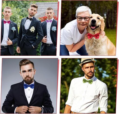 رابطات القوس للرجال 20 حزمة مسبقا مسبقا الساتان الرسمي الصلبة القوس العلاقات Tuxedo مقطع على القوس القابل للتعديل للرجال احتفال حفل الزفاف للرجال in Kuwait