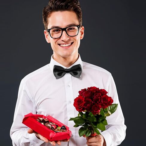 رابطات القوس للرجال 20 حزمة مسبقا مسبقا الساتان الرسمي الصلبة القوس العلاقات Tuxedo مقطع على القوس القابل للتعديل للرجال احتفال حفل الزفاف للرجال in Kuwait
