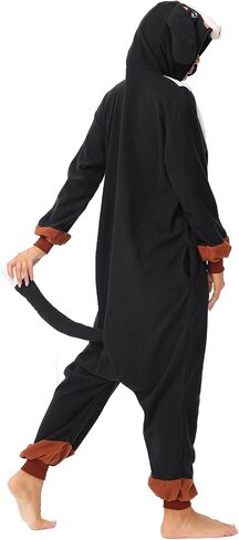 Raccoon Onesie Adult Costume Unisex Christmas Zipper Pajamas Animal Cosplay One Piece Homewear For Women Men in Kuwait