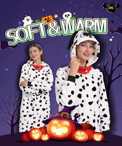 بيجامة نيسيي للحيوانات للبالغين للجنسين، زي تنكري للهالوين للرجال والنساء من الفلانيل in Kuwait