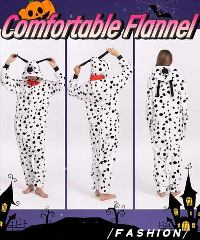 بيجامة نيسيي للحيوانات للبالغين للجنسين، زي تنكري للهالوين للرجال والنساء من الفلانيل in Kuwait