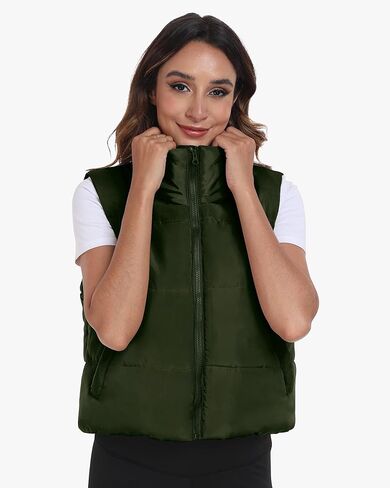 سترة منتفخة مذكرات للنساء في الشتاء سترة أزياء خارجية محصوقة بأكياس أزياء خفيفة الوزن مع جيوب in Kuwait