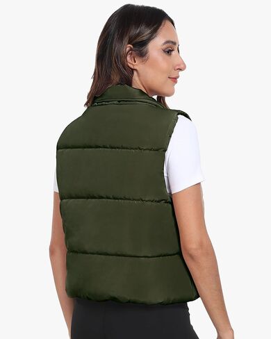 سترة منتفخة مذكرات للنساء في الشتاء سترة أزياء خارجية محصوقة بأكياس أزياء خفيفة الوزن مع جيوب in Kuwait