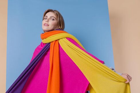 Dalle Piane Cashmere - وشاح عريض 100 ٪ من الكشمير - صنع في إيطاليا - امرأة/رجل in Kuwait