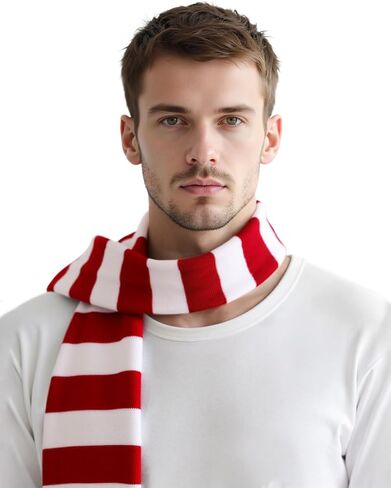 Century Star Winter Scarf Mens Warm Striped Long Scarves-For Party Festival Casual Costume Accessory in Saudi Arabia